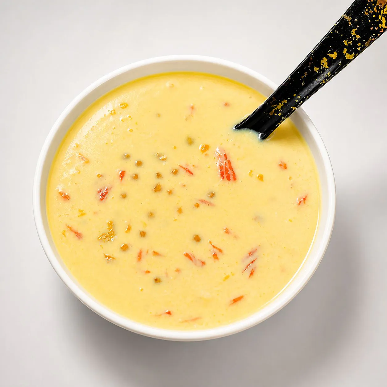 Chilled mango and pomelo sago dessert in white bowl